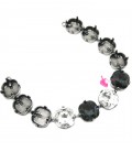 Base Bracciale con 8 Castoni per Rivoli Swarovski 12 mm Argento 925