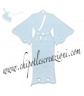 Ciondolo Kimono 61x49 mm Plexiglass Glitter Azzurro