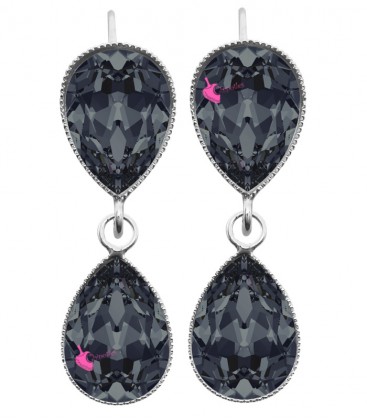 Kit Orecchini Goccia Swarovski Graphite (Esempio Bijoux)