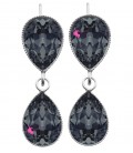 Kit Orecchini Goccia Swarovski Graphite (Esempio Bijoux)