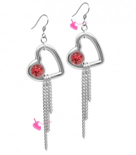 Kit Orecchini Cuore Swarovski Padparadscha (Esempio Bijoux)