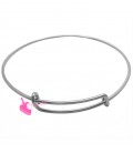 Bracciale Bangle Regolabile per Charms 65 mm Acciaio Inossidabile