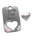 Ciondolo Targhetta "I give you my heart" 30x19 mm con Cuoricino color Argento Antico