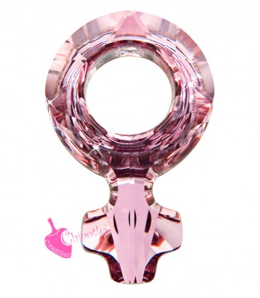 Female Symbol FS Swarovski® 4876 18x11,5 mm Crystal Antique Pink