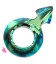 Male Symbol FS Swarovski® 4878 18x11,5 mm Crystal Bermuda Blue