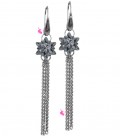 Kit Bijoux Orecchini Pendenti con SWAROVSKI® Edelweiss Crystal Silver Night