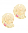 Ciondolo Sea Snail PF Swarovski® 6731 14 mm Crystal Golden Shadow