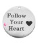 Ciondolo Medaglia "Follow your Heart" 25 mm Acciaio Inossidabile