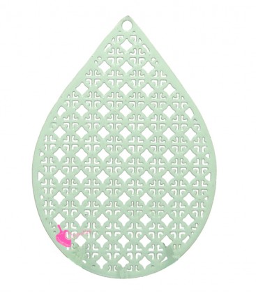 Filigrana Goccia 40x28 mm Verde Menta