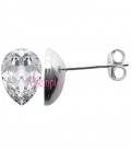 Perni per Orecchini con Castone per Goccia Swarovski® 4320 10x7 mm Argento 925 Rodiato Esempio