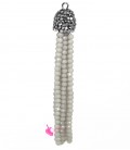 Nappina con Cristalli con Coppetta Ottone, Strass e Marcasite 70x11 mm Grigio