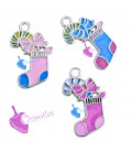 Ciondolo Calza Befana Smaltata 27x16 mm