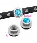 Perla Passante Tonda (Ø 10x1,7 mm) con Castone per Chaton SS39 colore Argento Antico