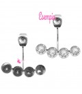 Farfalline Orecchino con 4 Castoni per Chaton Swarovski® 1088 SS24 Acciaio Inossidabile (1 paio)