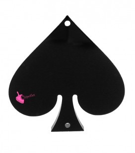 Ciondolo Seme di Picche Carte da Poker 34x33 mm Plexiglass Nero