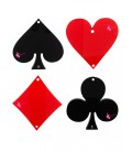 Ciondolo Seme di Picche Carte da Poker 34x33 mm Plexiglass Nero