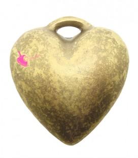 Ciondolo Cuore 44x41 mm Resina Oro Antico Metallizzato