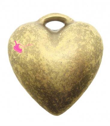 Ciondolo Cuore 44x41 mm Resina Oro Antico Metallizzato