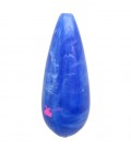 Perla Goccia con Foro Passante 34 mm Resina colore Blu