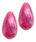Perla Goccia con Foro Passante 25x15 mm Resina colore Rosa Fucsia