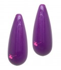 Perla Goccia con Foro Passante 34x13 mm Resina colore Viola