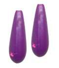 Perla Goccia con Foro Passante 28x10 mm Resina colore Viola