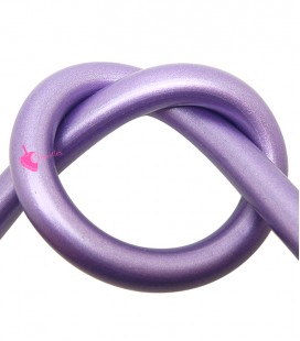 Cordoncino PVC 8 mm Forato colore Viola Metallizzato (50 cm)