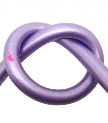 Cordoncino PVC 8 mm Forato colore Viola Metallizzato