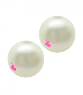 Perla con Foro Passante 12-13 mm Resina colore Bianco