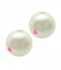 Perla con Foro Passante 12-13 mm Resina colore Bianco