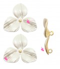 Ciondolo Fiore 3 Petali 15x16 mm Argento Opaco