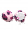 Cabochon Leopardato 12 mm Pelliccia Sintetica Rosa