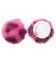 Cabochon Leopardato 12 mm Pelliccia Sintetica Fucsia