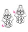 Ciondolo Mano di Fatima Hamsa 17x11 mm colore Argento Antico