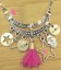 Kit Bijoux Collana Stile Etnico con Charm e Nappina Fiore