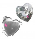 Connettore Castone per Collana con Cuore 4827 28 mm Crystal Silver Shade