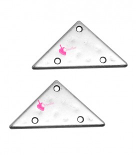 Ciondolo Triangolo con 3 Fori 13x25 mm colore Argento Antico