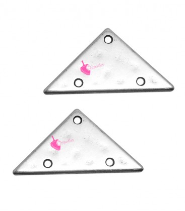 Ciondolo Triangolo con 3 Fori 13x25 mm colore Argento Antico