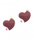 Ciondolo Cuore Smaltato 5x6 mm Rosso