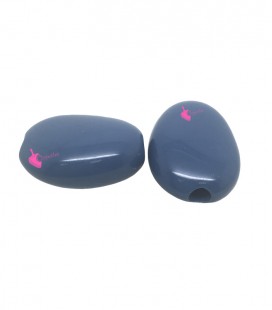 Perla Confetto Resina 21x16 mm colore Blu