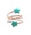 Anello Stelle Turchesi Smaltate Argento 925 Oro Rosa