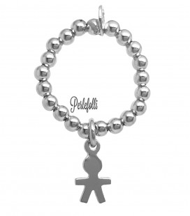 Anello Palline Bimbo Argento 925 Rodiato