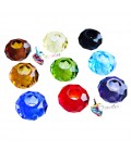 Perle Rondelle Miste Foro Largo 14x8 mm Mezzo Cristallo (5 pezzi)