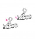 Ciondolo Love 10x13 mm colore Argento Antico