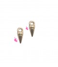 Ciondolo Punta Spike 8x3 mm colore Oro Rosa