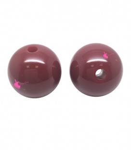 Perla Tonda Resina 20 mm colore Rosso Scuro