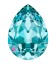 Goccia SW 4320 18x13 mm Light Turquoise Foiled