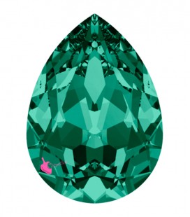 Goccia SW 4320 18x13 mm Emerald Foiled