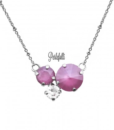 Collana Trifoglio con Swarovski® Rivoli e Chaton