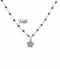 Collana Stella con Zirconi Bianchi Argento 925 Rosé